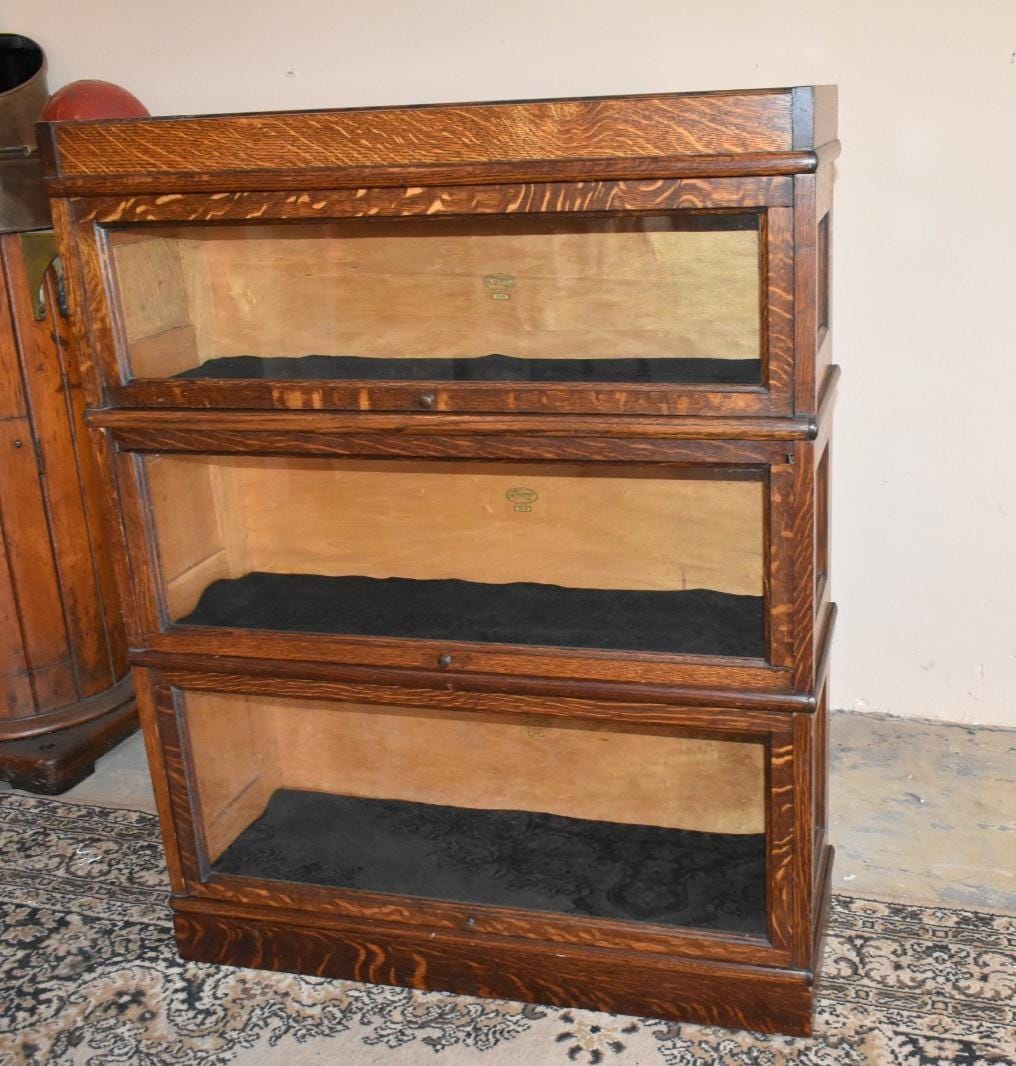 Barrister Bookcase Antique 3 Stack - Etsy