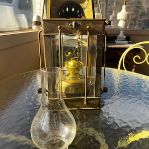 Vintage N R Neptune Brass Oil Lantern image 9