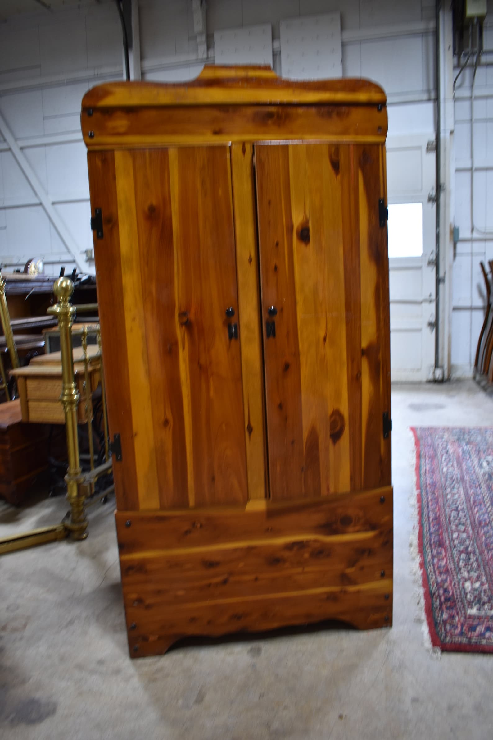 Mid Century Red Cedar Wardrobe Closet Vintage Furniture Etsy