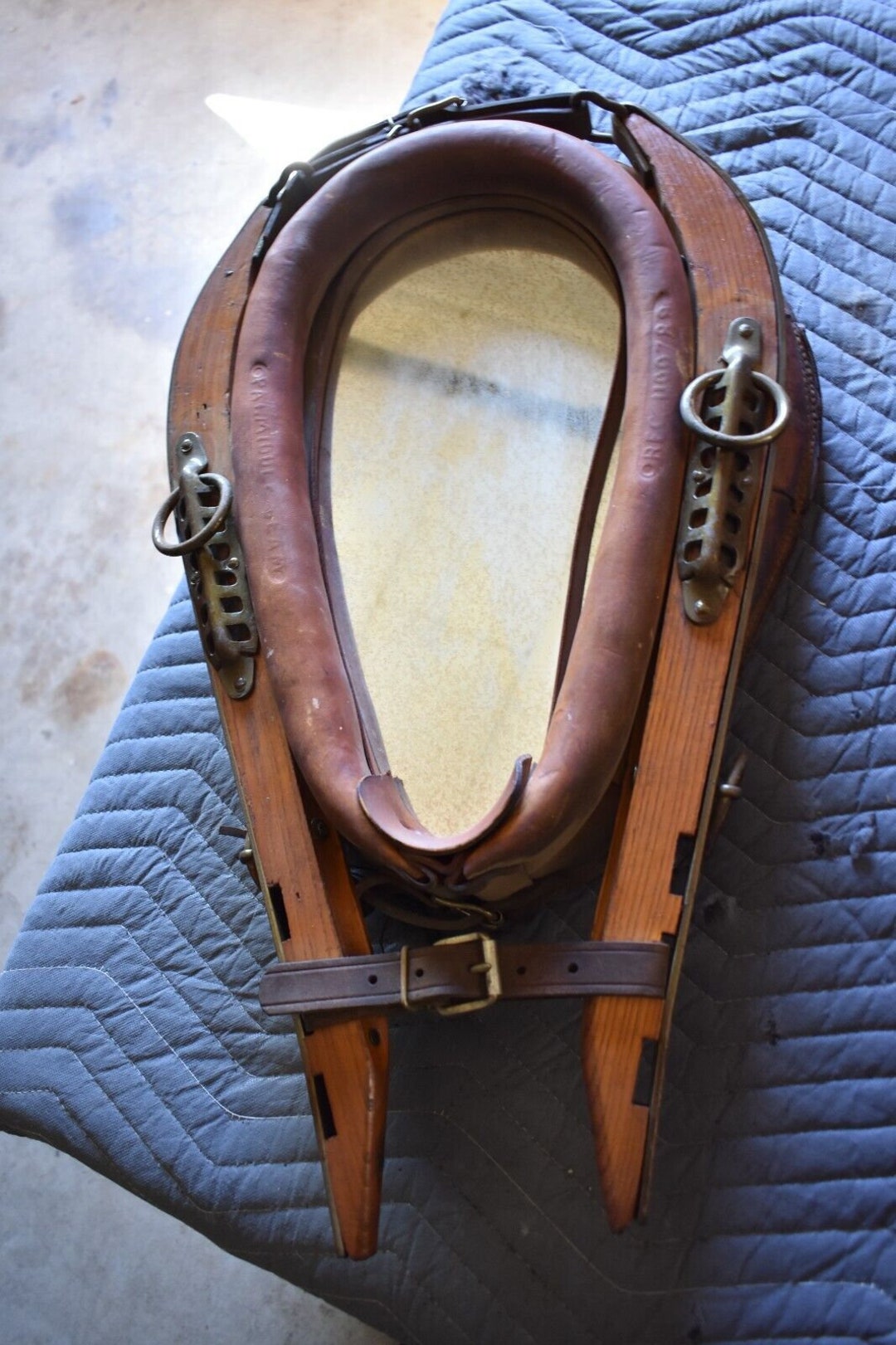 Vintage Leather Horse Collar Mirror Equestrian Collectible Etsy