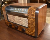 Mid Century RCA Victor Tube Radio Model 66X3 Zebra Stripe