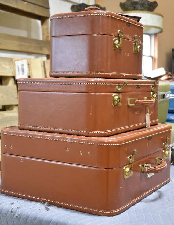 Vintage 3 Piece Mid Century Luggage Set by Kaufman - image 5