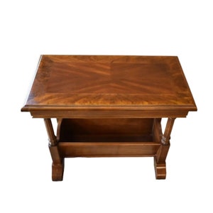 Vintage Mersman Waldron Walnut Side Table with Storage, Magazine Book Rack