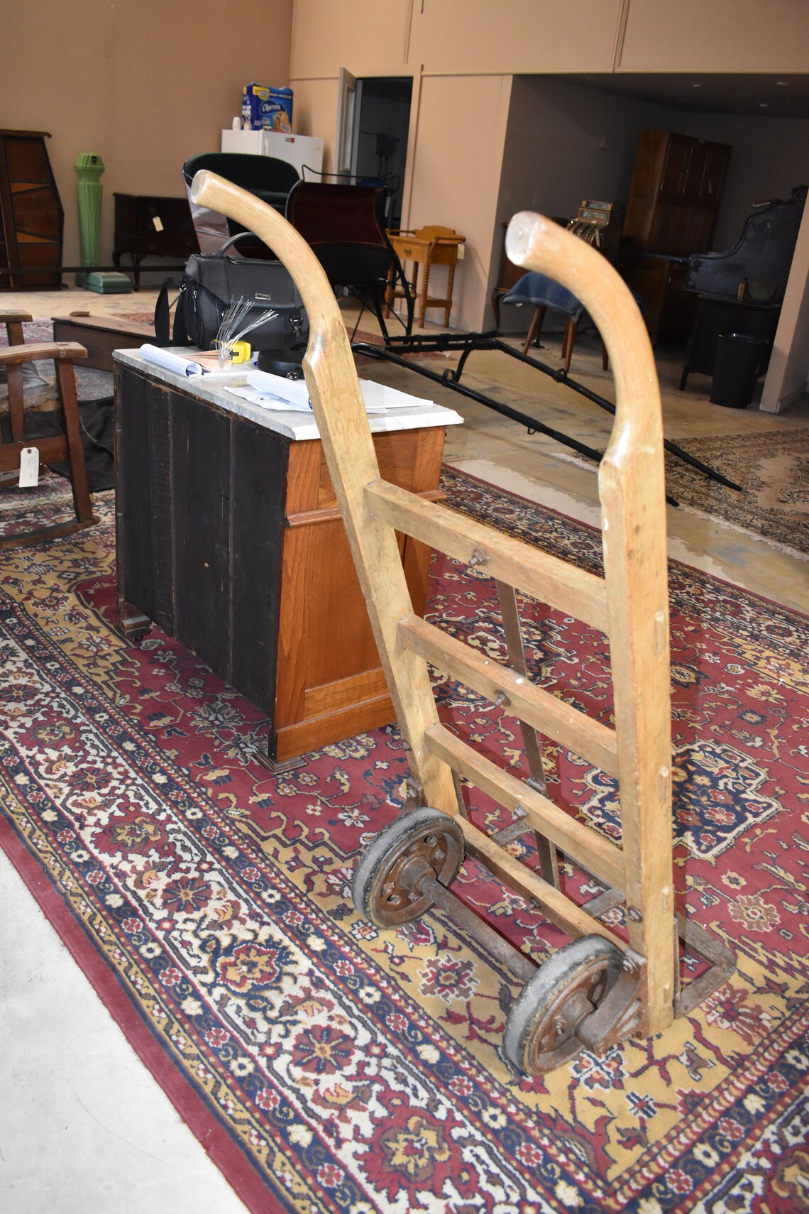 Antique Refinished Hand Truck Dolly Industrial Repurposed Etsy