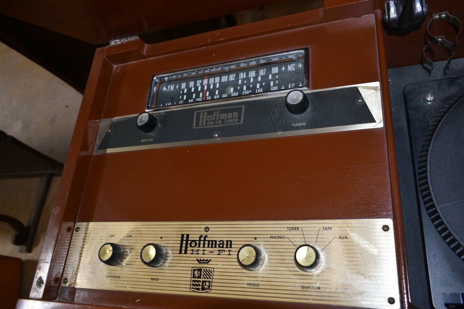Mid Century Hoffman Hi Fi Stereo Radio Record Record Etsy
