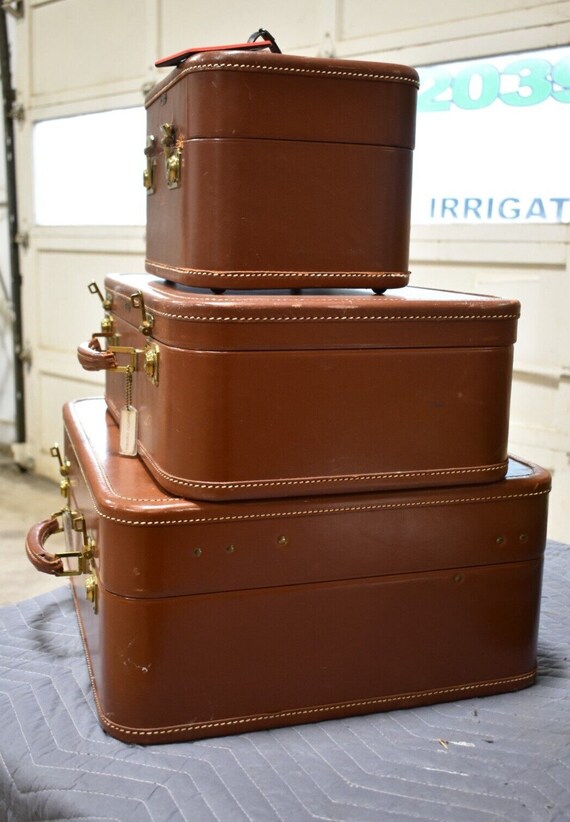 Vintage 3 Piece Mid Century Luggage Set by Kaufman - image 7