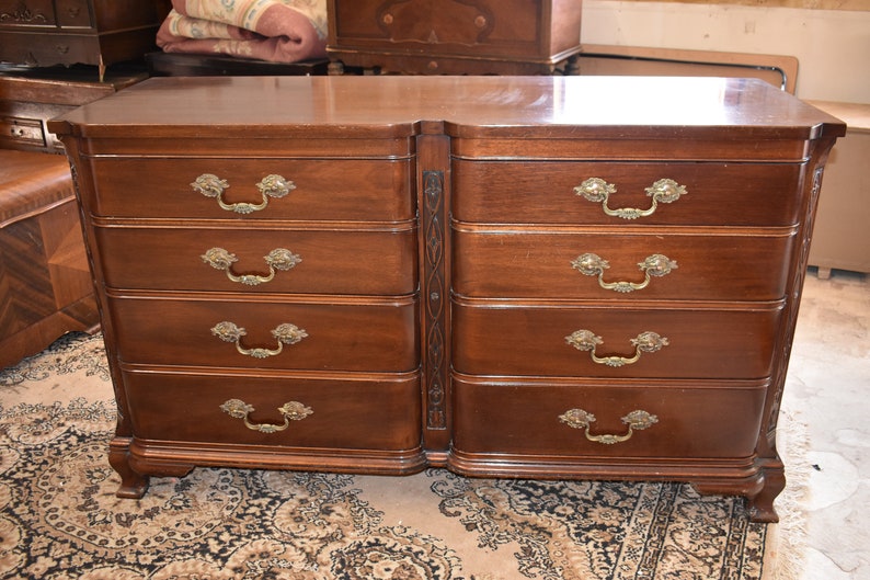 Antique Bedroom set Solid Mahogany Galleries Etsy