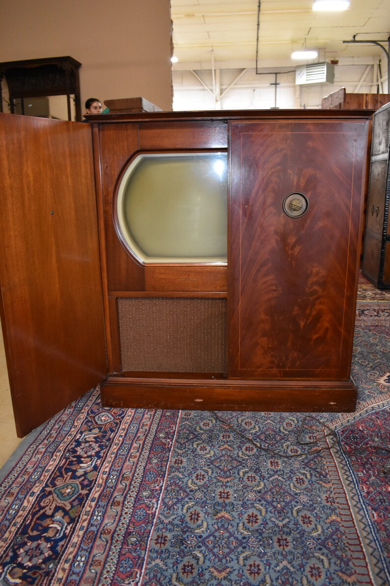 1950 Mid Century Modern GE Television Console Vintage TV Etsy