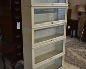 Antique 5 Stack Barrister Bookcase, Painted