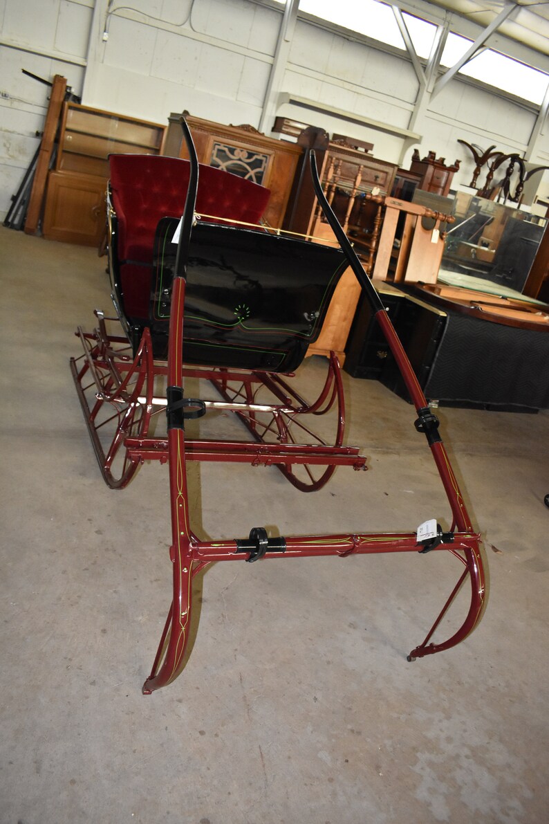 Antique Sleigh with Shafts Restored Portland Cutter Etsy