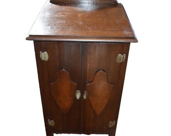 Antique Music Cabinet | Sheet Music Storage Cabinet Vintage Furniture