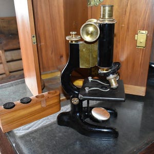 Antique Bausch & Lomb Optical Co Microscope, Bucknell University