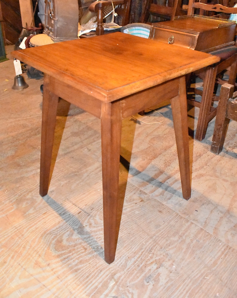 Vintage Oak Table With Splay Legs Antique Furniture Etsy
