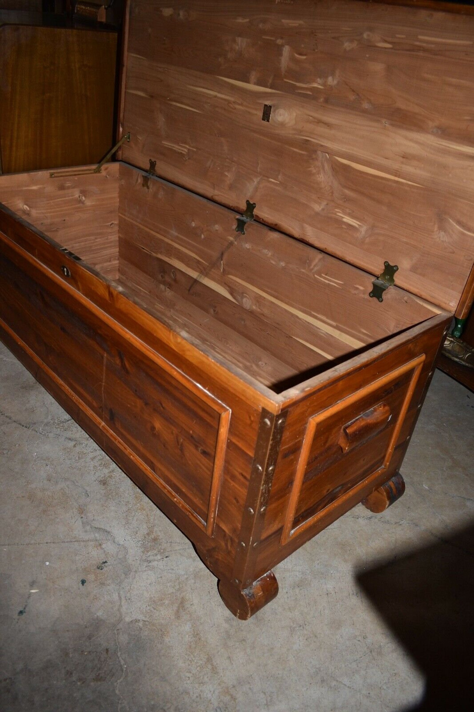 Antique Solid Red Cedar Chest with Copper Straps Bally MFG Etsy