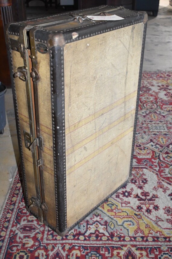 Vintage Monogrammed Suitcase, Travel Trunk by Eve… - image 8