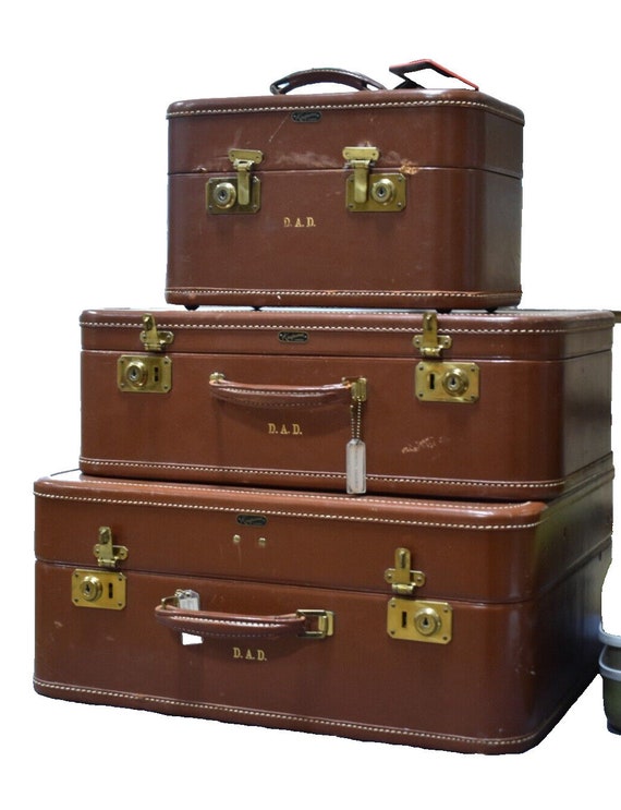 Vintage 3 Piece Mid Century Luggage Set by Kaufman - image 1
