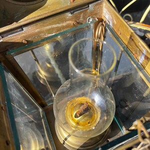 Vintage N R Neptune Brass Oil Lantern image 6