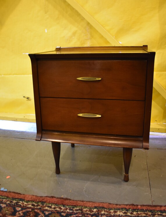 Vintage Mid Century Modern Bedroom Nightstand End Side Table