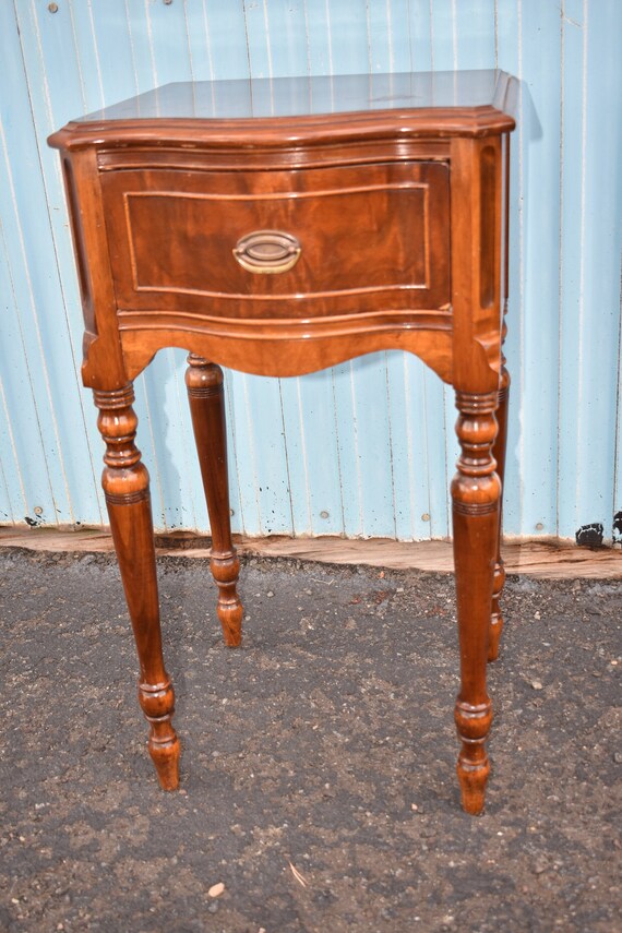 Antique Walnut Bedroom Nightstand By J B Scriver Nj Vintage Etsy