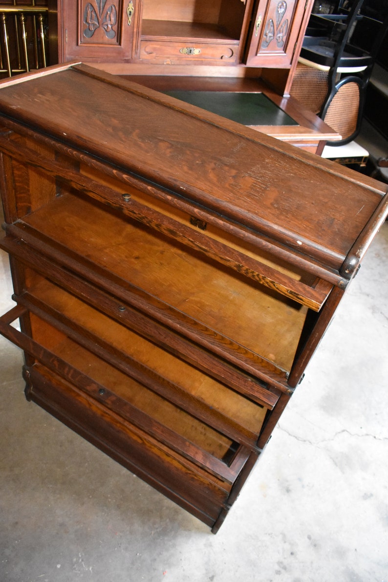 Hale Antique Tiger Oak 3 Stack Barrister Lawyer's Bookcase Etsy