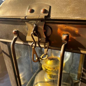Vintage N R Neptune Brass Oil Lantern image 15