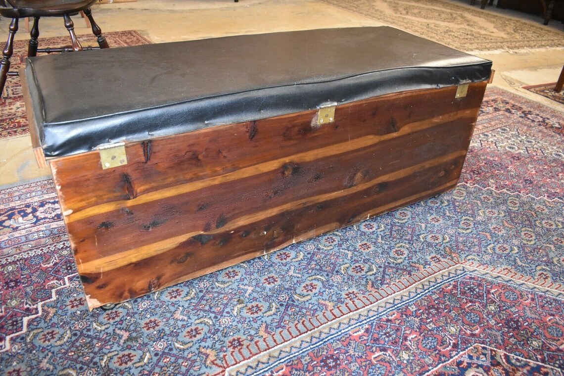 Mid Century Blanket Cedar Chest Bench Seat Etsy