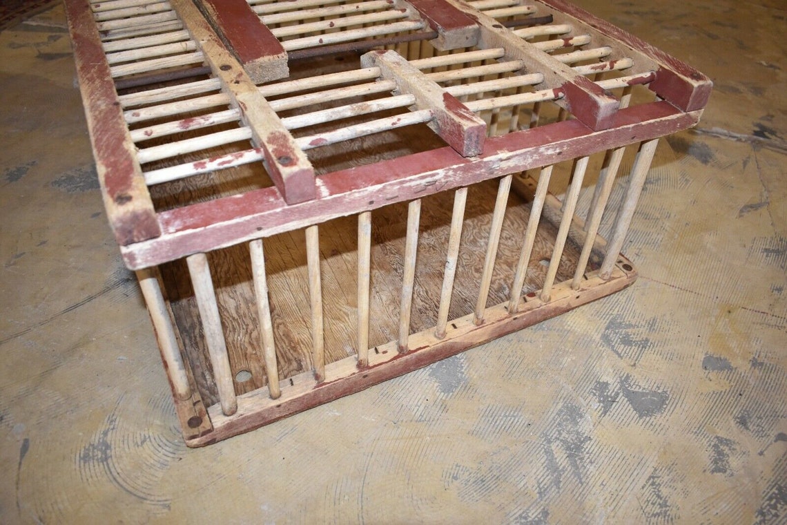Vintage Primitive Wood Chicken Crate Coffee Table Etsy