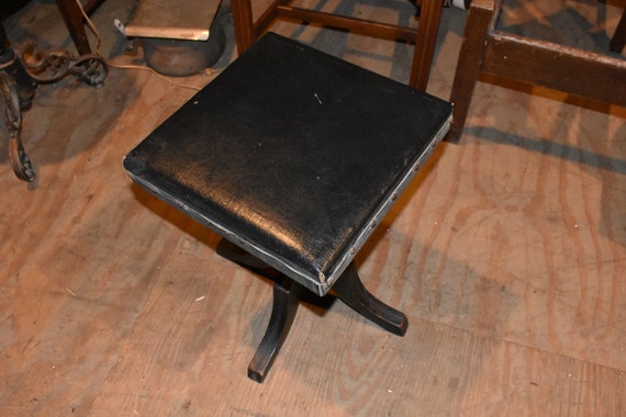 19th Century Antique Primitive Piano Organ Stool Bench Black Etsy