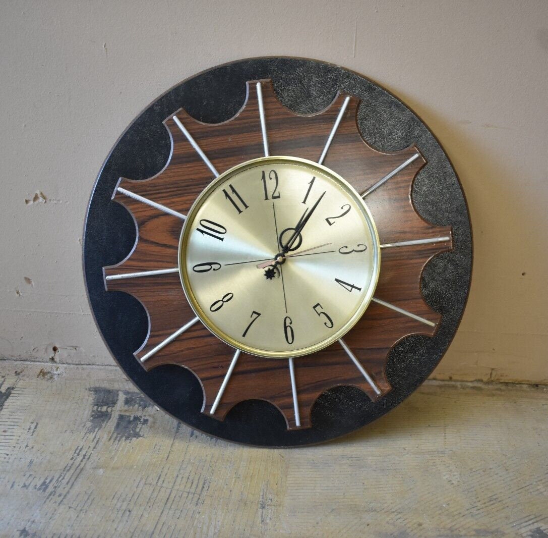ミッドセンチュリーモダンヴィンテージ壁掛け時計 - Etsy 日本