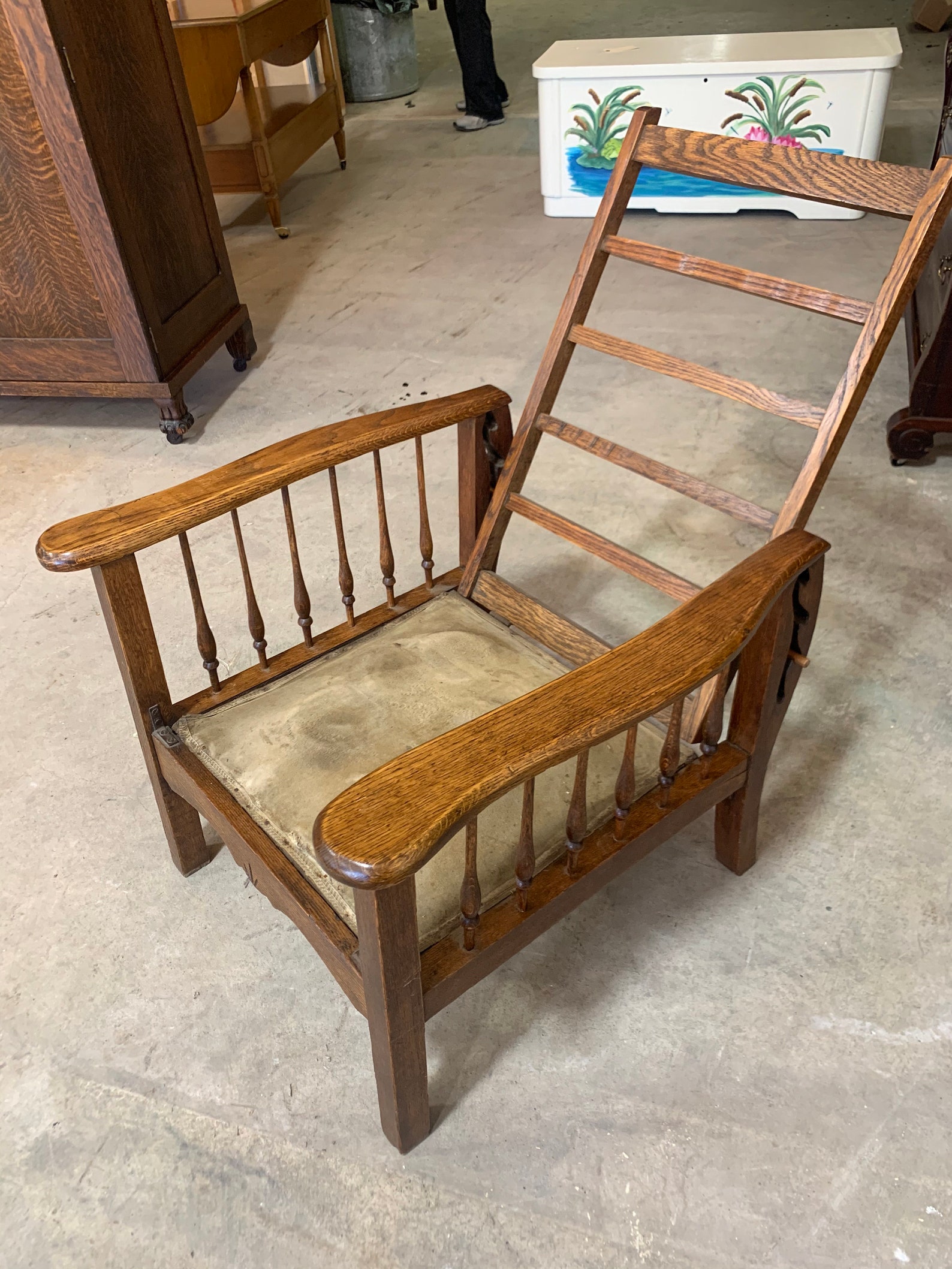 Antique Mission Oak Morris Chair Vintage Furniture Etsy