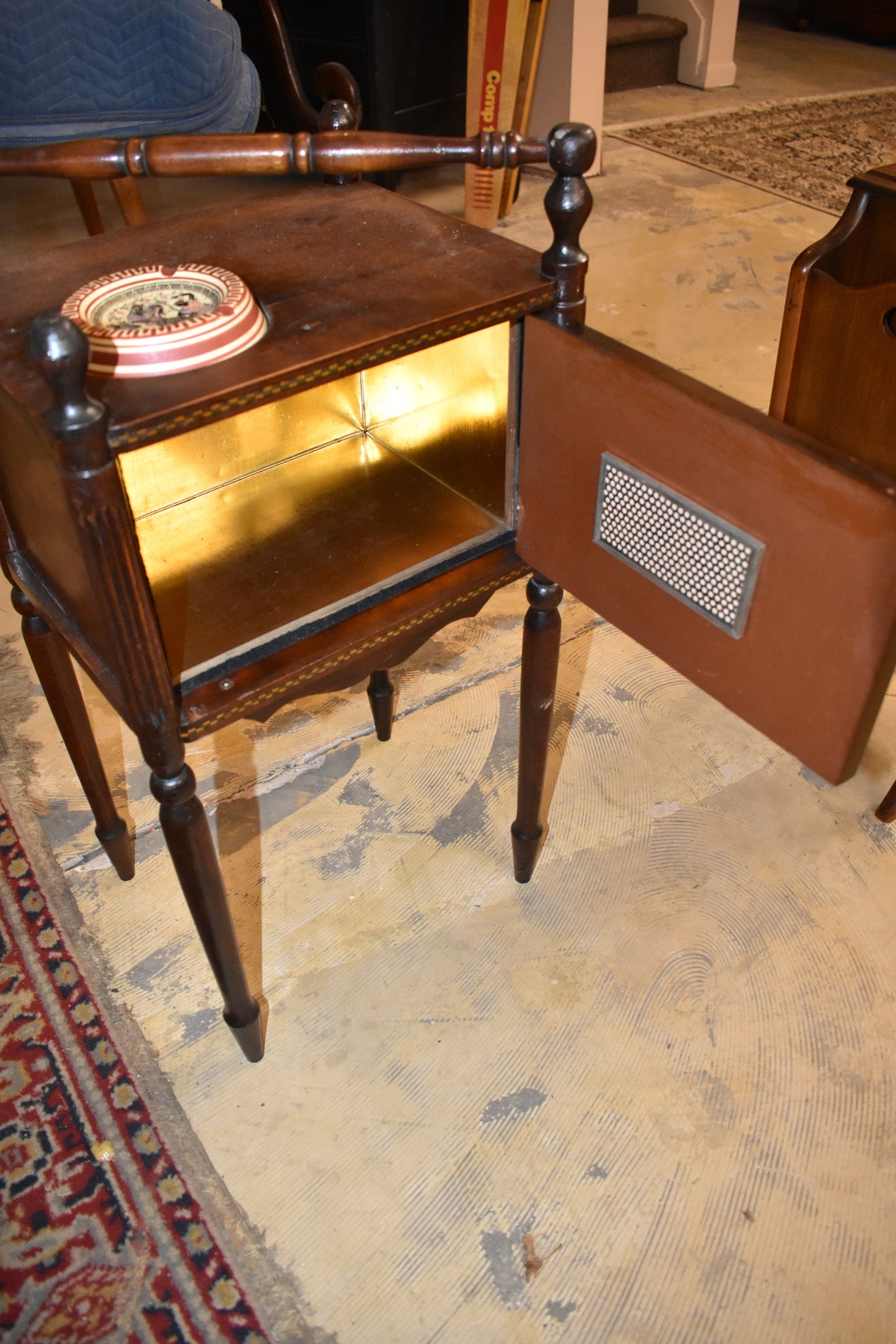 Cushman Antique Humidor Cigar Smoke Stand Tobacciana with Etsy