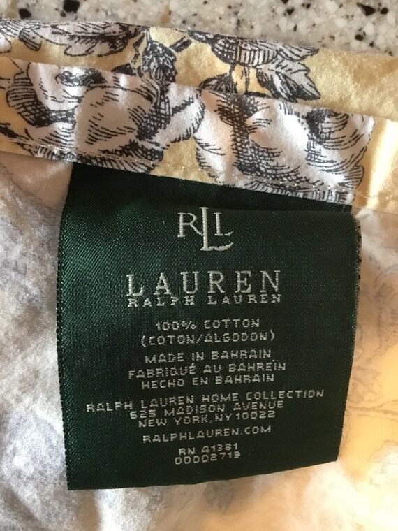 Ralph Lauren Rare Toile Cottage Hill Queen Flat Sheet Etsy