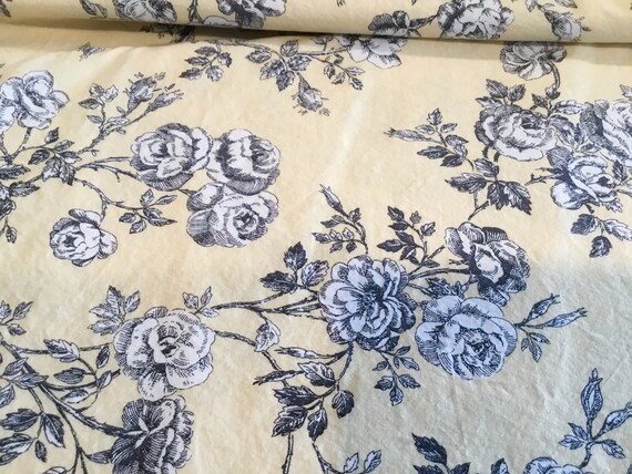 Ralph Lauren Rare Toile Cottage Hill Queen Flat Sheet Etsy