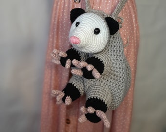PDF PATTERN: Crochet Opossum Bag Pattern, digital download only, cute, purse, cross-body,