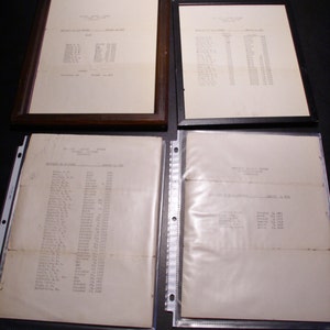 May include: Four framed documents with lists of names and dates. The documents are titled "Registry of Colored Persons, August 14, 1920" and "Registry of Colored Persons, January 24, 1920".