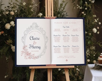 Fairytale Storybook Seating Plan | Literary | Library | Book | Table Plan | Custom Design | Custom Colours | Enchanted Sign | Wedding Decor