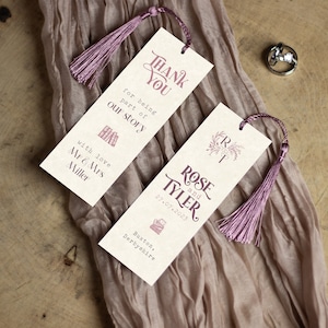 Wedding Favour Bookmark | Wedding Guest Favour | Literary Wedding | Literature | Book Lover | Memento | Custom Design | Personalised Favour