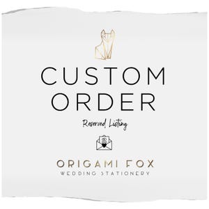 CUSTOM ORDER for Elizabeth