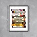 Personalised Retro Video Tape Print / Poster - Add your favourite movies - Retro Movie Art - Wall Art Illustration 