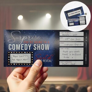 Biglietto per spettacolo/commedia Scratch Reveal - Buono regalo a sorpresa fai da te