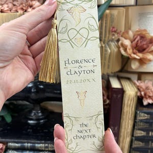 SAMPLE Elven Bookish Wedding Invitation Set | Middle-Earth | Fantasy Book Inspired Invite Suite | Luxury Literary Wedding Stationery 画像 6