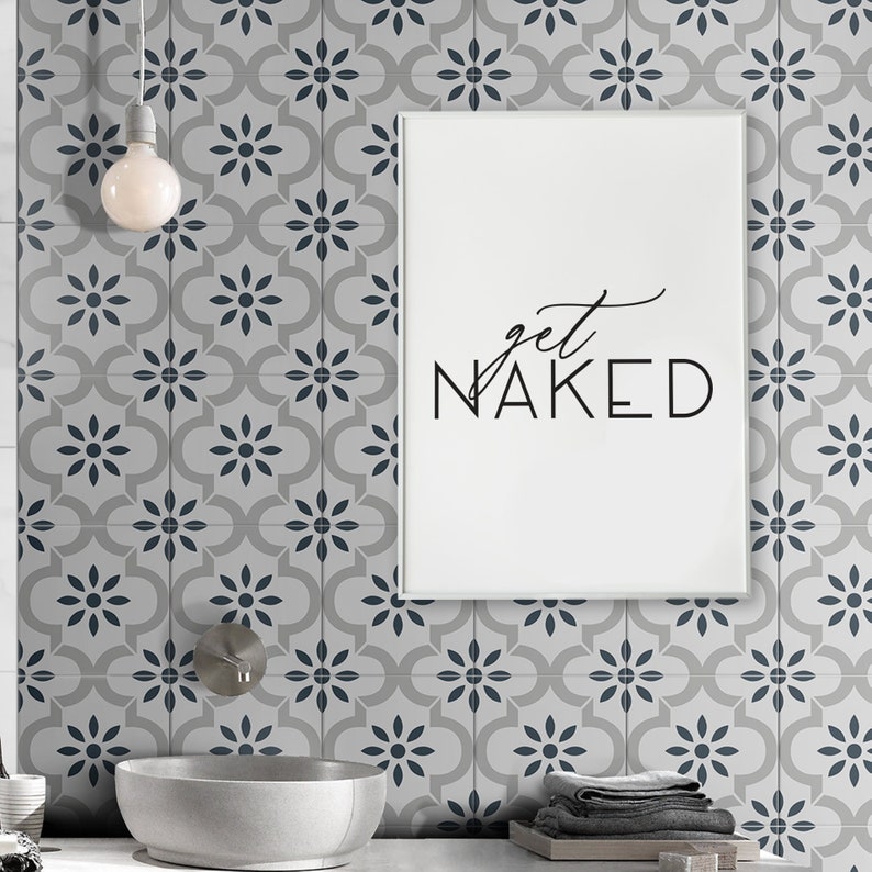 Bathroom Home Decor A4 /& A3 Minimalist Print Get Naked Printed Typography Poster