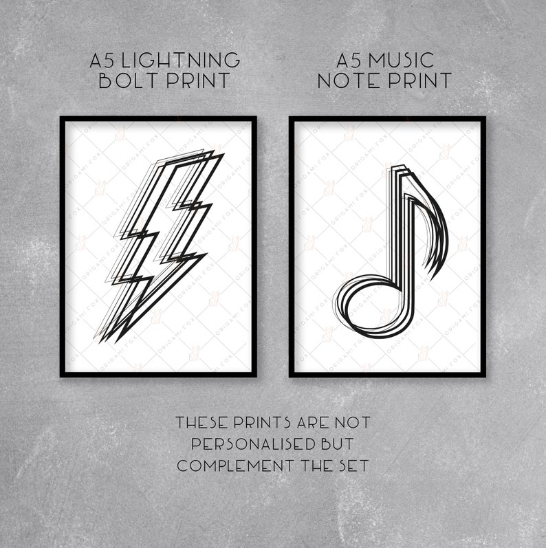 Custom Music Gallery Wall Print Bundle Personalised Prints Etsy UK