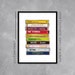 Personalised Cassette Case Stack Print / Poster - Add your favourite songs or albums - Retro Music Art - Wall Art Illustration 
