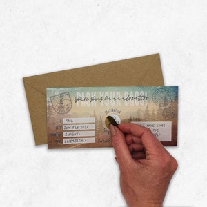 Scratch Reveal Adventure / Holiday / Road Trip Ticket DIY Surprise Gift Card Surprise Trip image 5