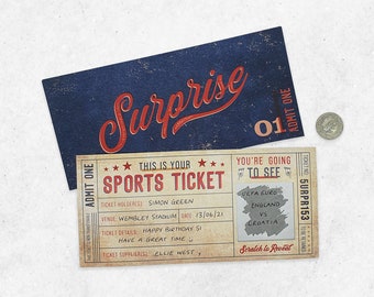 Scratch Reveal Sports Ticket - DIY Surprise Gift Card