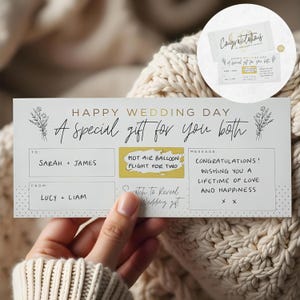 Congratulazioni per matrimonio con Scratch Reveal - Carta regalo a sorpresa fai da te