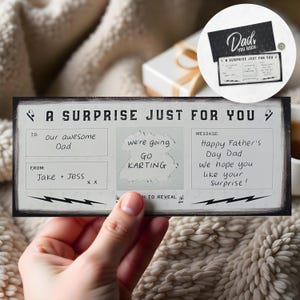 Ticket pour papa à gratter - Carte cadeau surprise à faire soi-même - Cadeau surprise