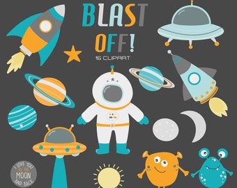 Blast off!,space,rockets, astronauts, planets , printable digital paper pack.