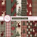 Christmas time, traditional , woodland, printable digital paper pack